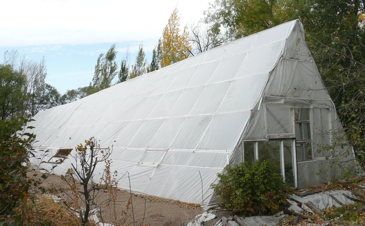 Our Own A-Frame Greenhouse Using Clear Woven Poly